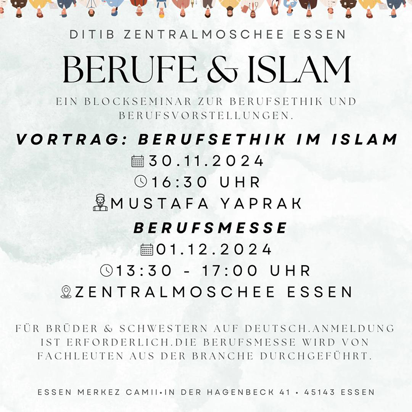 Berufe & Islam: Berufsmesse in unserer Moschee